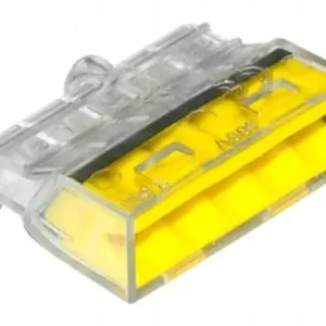 Oryginalny SZYBKOZŁĄCZKA 5*0,5-2,5MM2 TRANSPARENTNA/ŻÓŁTY